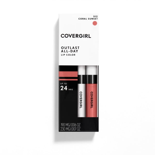 COVERGIRL Outlast All-Day Moisturizing Lip Color, 512 Coral Sunset