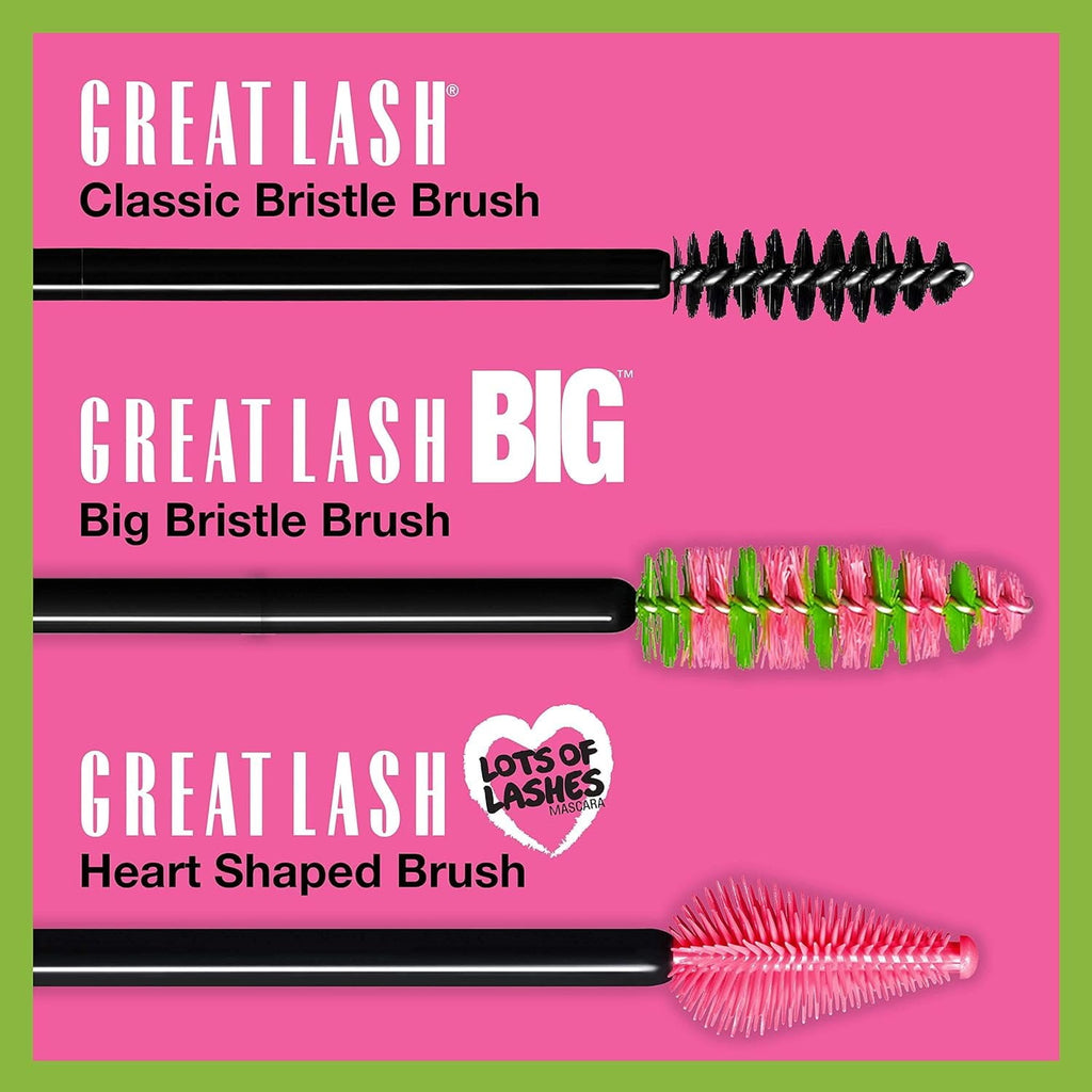 Maybelline Great Lash Waterproof Mascara Makeup, Volumizing Lash-Doubling Formula That Conditions As It Thickens, Very Black, 2 Count