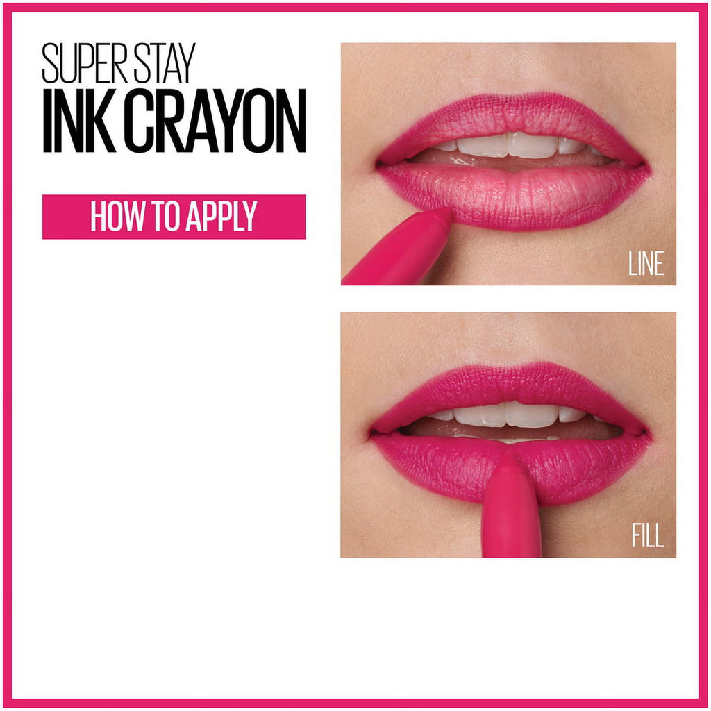 (2 pack) Maybelline Super Stay Ink Crayon Lipstick, Matte Longwear Lipstick Makeup, Seek Adventure, 0.04 oz.