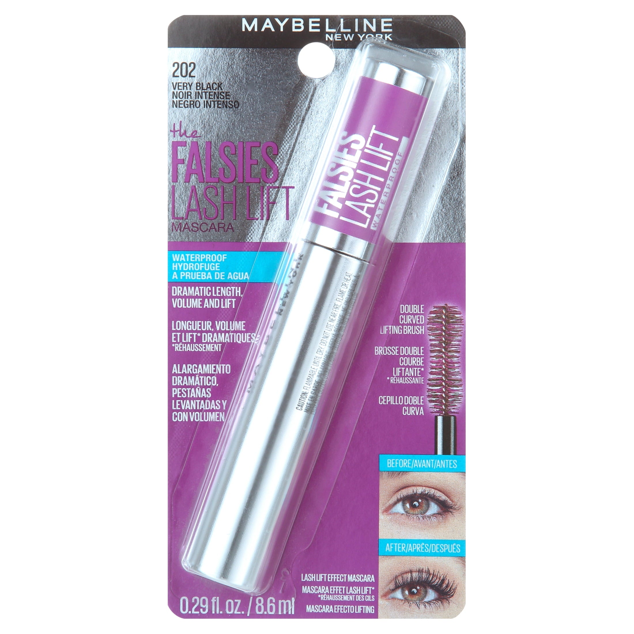 Maybelline The Falsies Lash Lift Waterproof Mascara, Very Black
