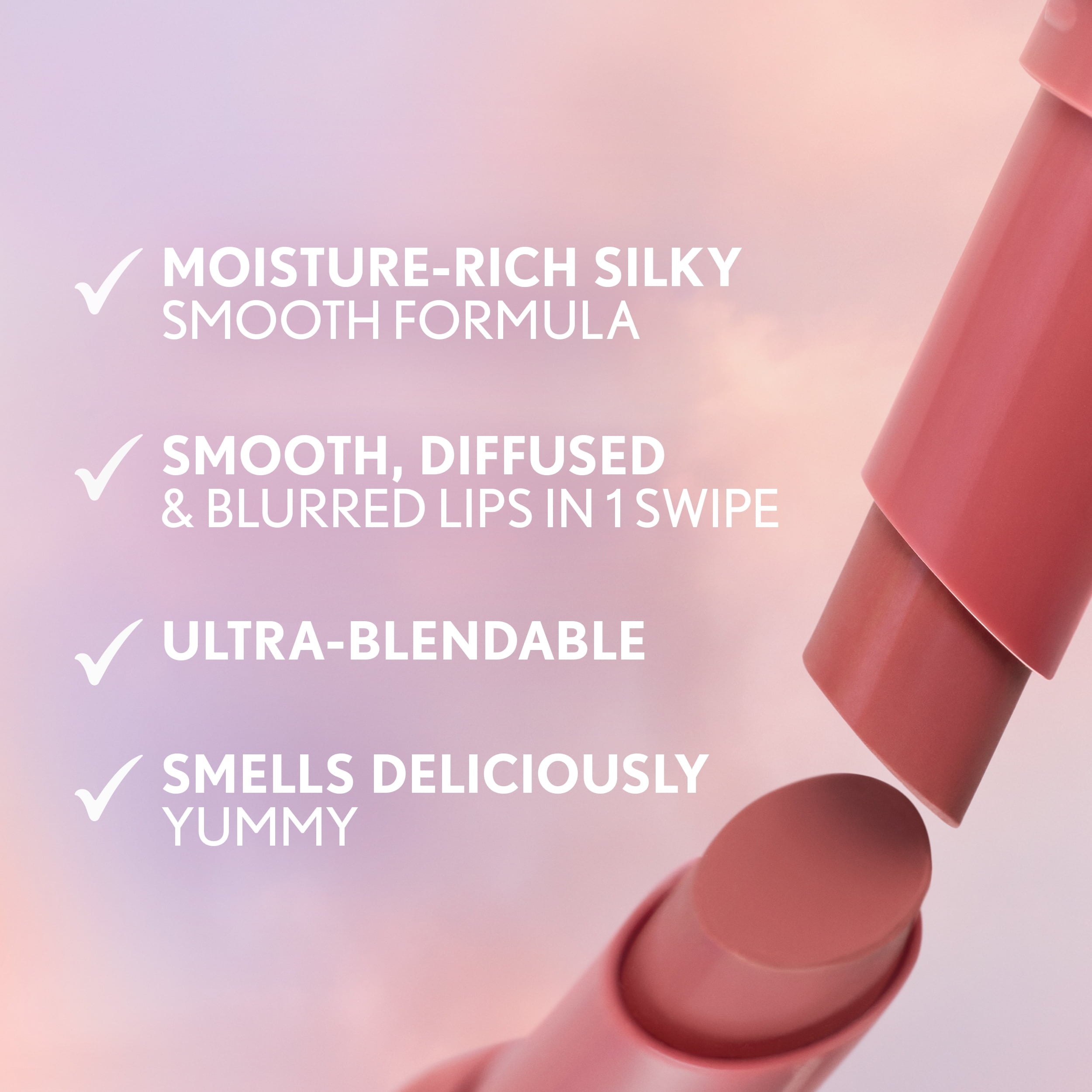 COVERGIRL Clean Fresh Yummy Blur Matte Lipstick, 120 Sugar Poppy Blur, 0.09 oz