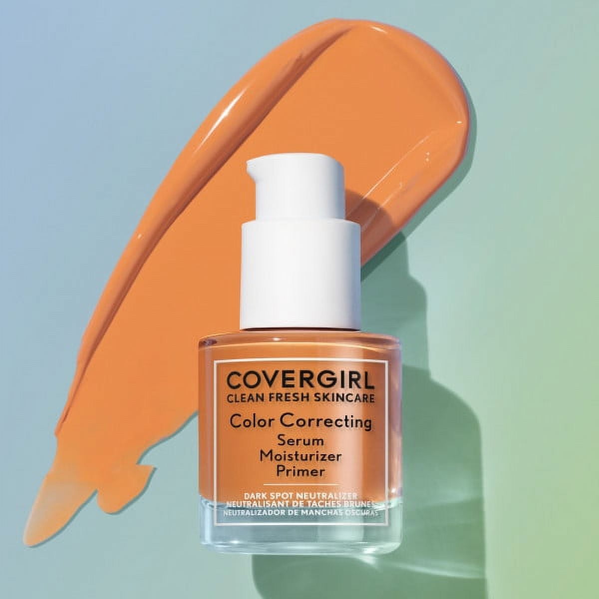 COVERGIRL Clean Fresh Primer, Color Correcting Serum and Moisturizer, Dark Spot Neutralizer, Deep 1.0 fl oz