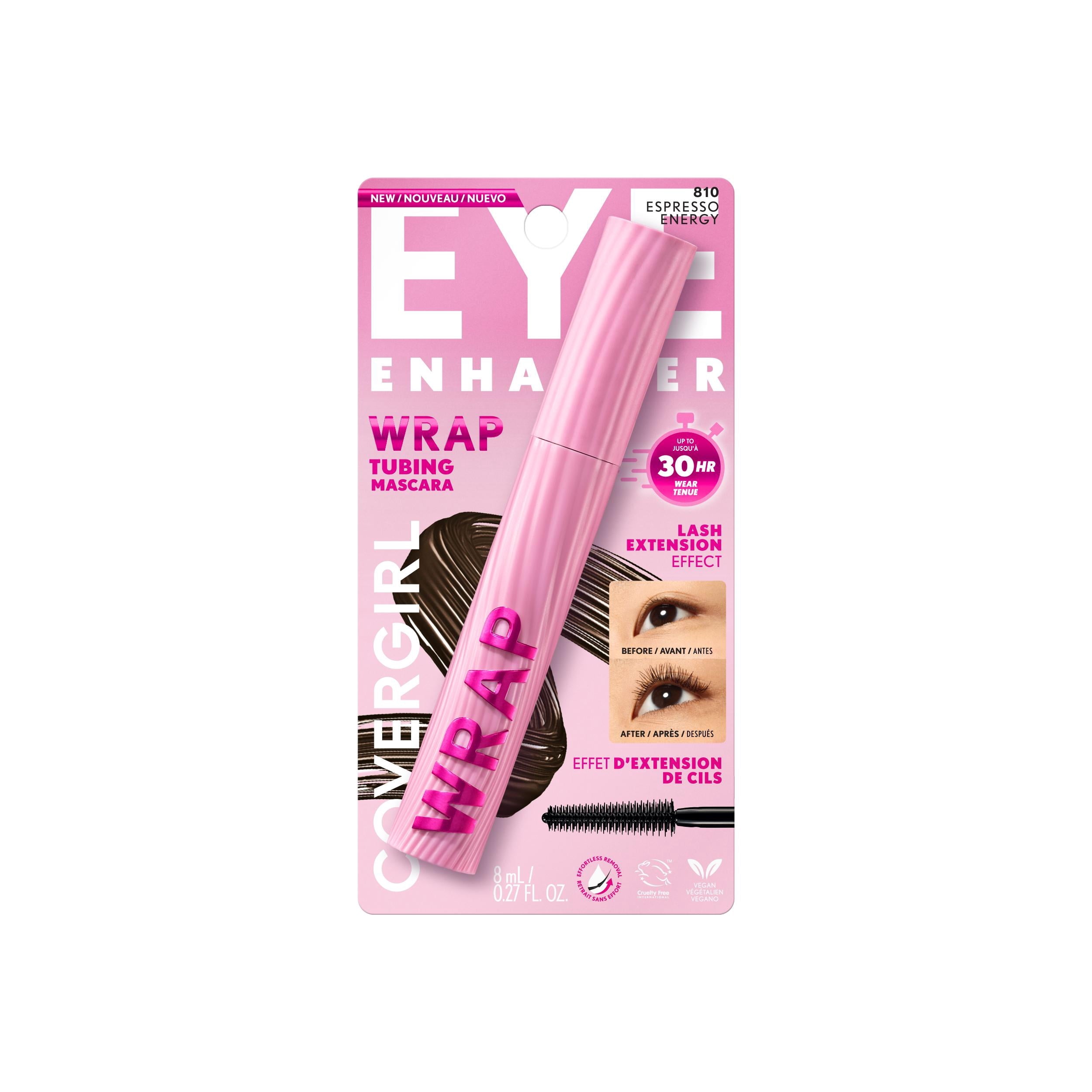 COVERGIRL Eye Enhancer Wrap Tubing Mascara - 810 Espresso Energy, 0.27fl.oz