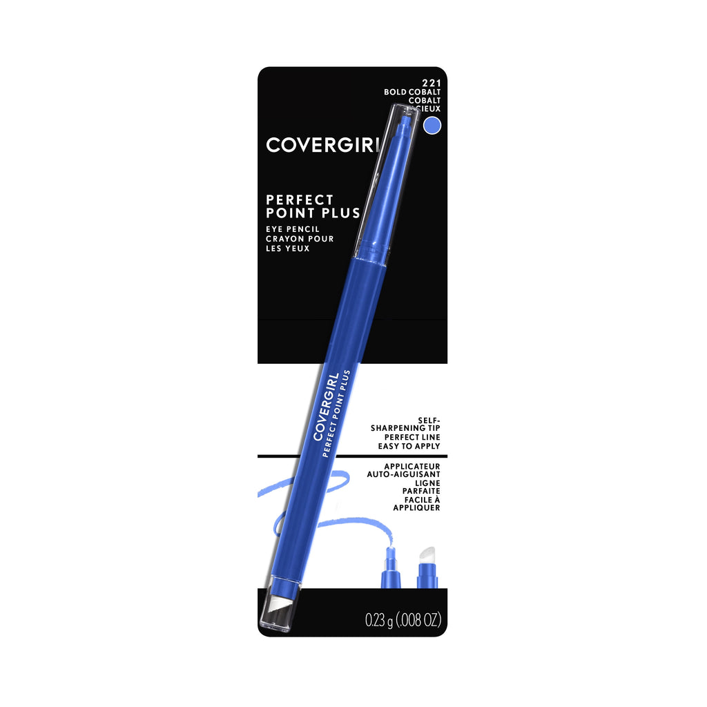 (2 pack) COVERGIRL Perfect Point Plus Eyeliner, 221 Bold Cobalt, 0.008 oz,
