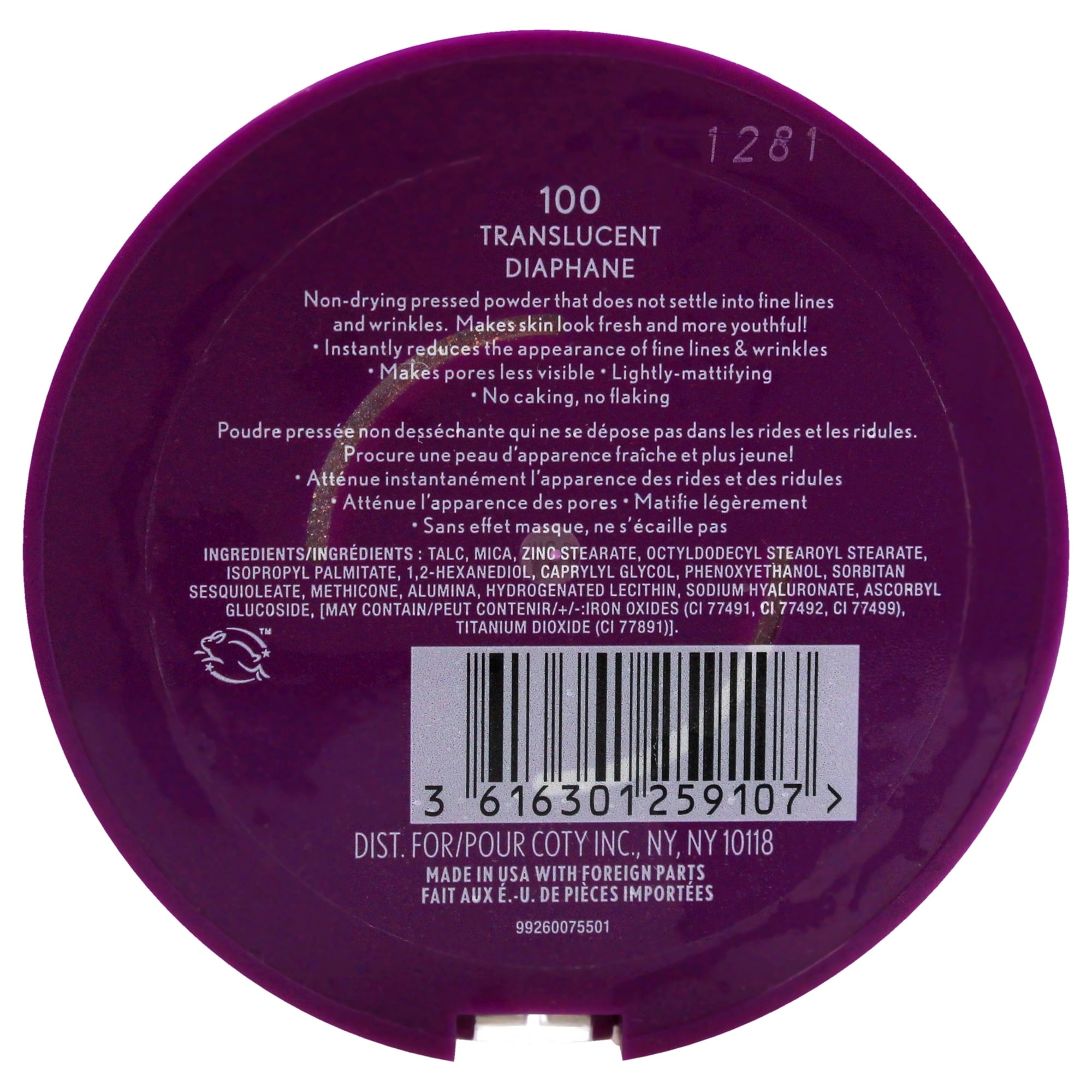 COVERGIRL Simply Ageless Wrinkle Defying Pressed Powder, 100 Translucent, 3.9 oz, Pressed Powder, Face Powder, Oil Free Loose Powder, Full Coverage Powder, Hydrating Formula, Cruelty-Free