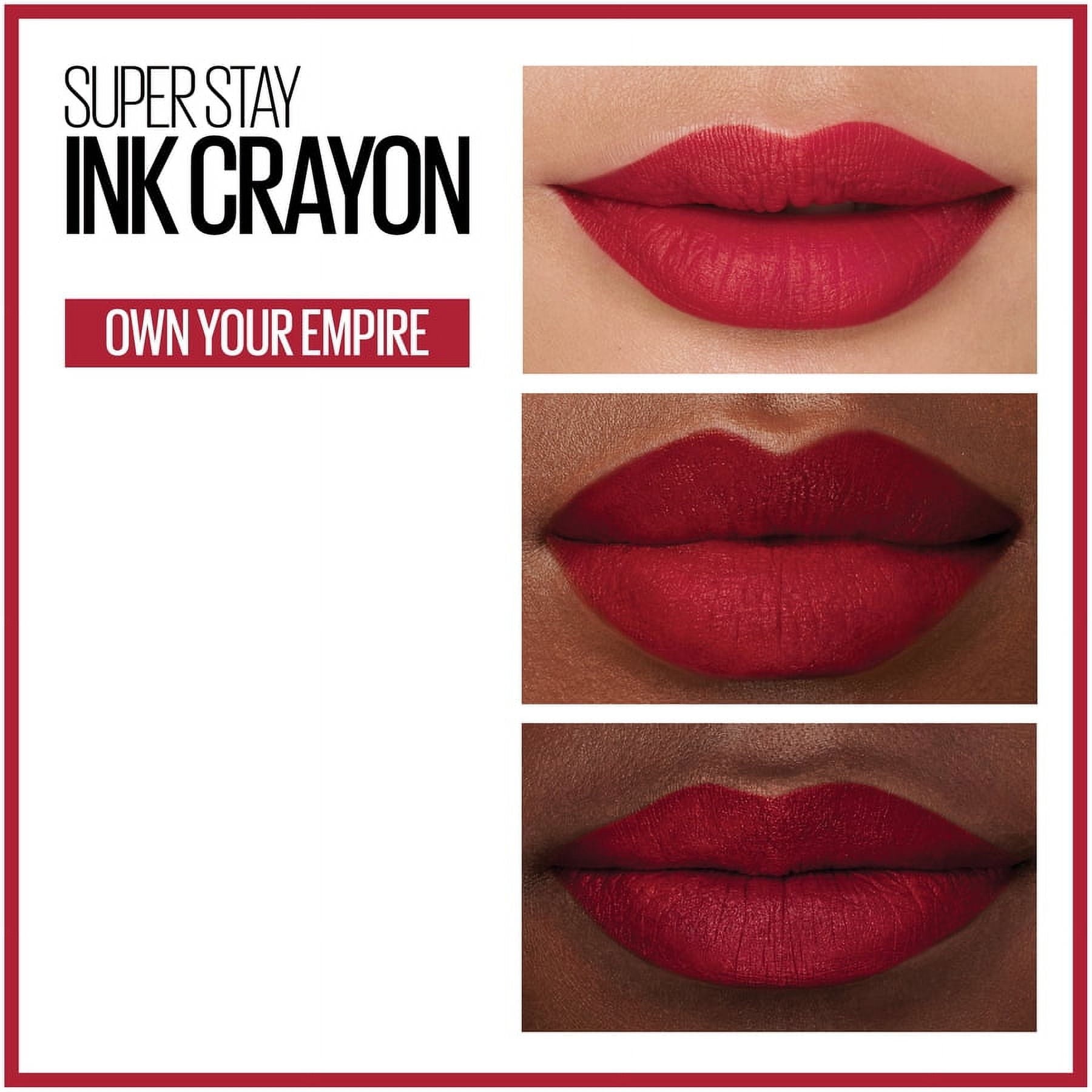 (2 pack) Maybelline SuperStay Ink Crayon Matte Lipstick, Own Your Empire