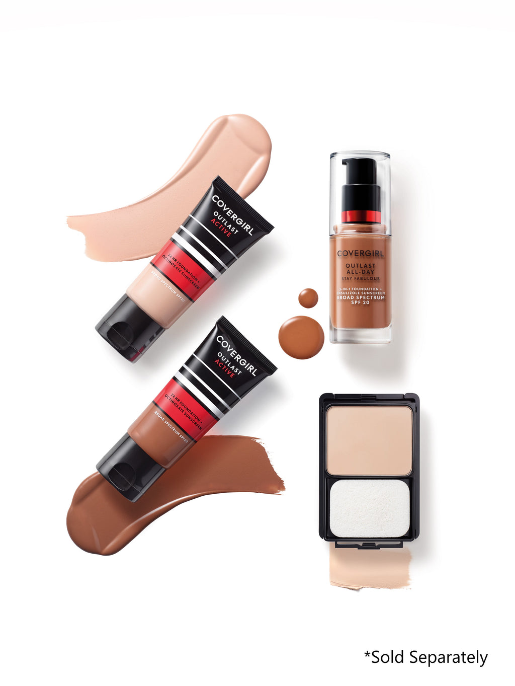 COVERGIRL Outlast All-Day Ultimate Finish 3-in-1 Foundation, 440 Natural Beige, 0.4 oz, Lightweight Foundation