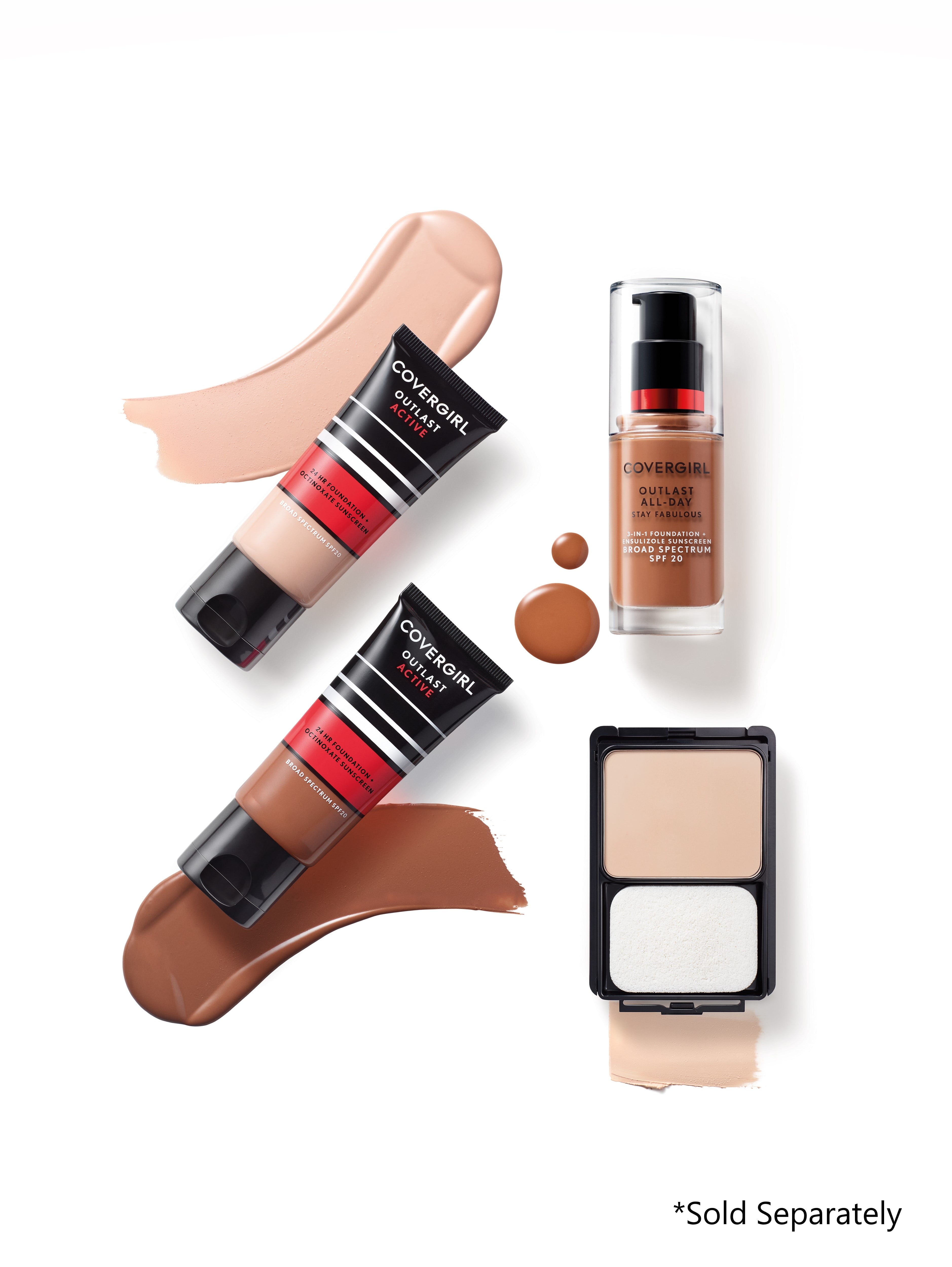COVERGIRL Outlast All-Day Ultimate Finish 3-in-1 Foundation, 440 Natural Beige, 0.4 oz, Lightweight Foundation