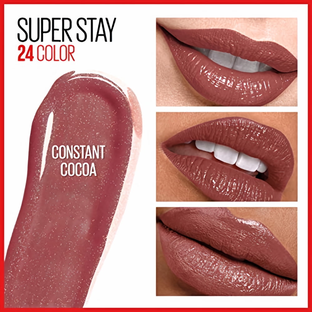 Maybelline  Super Stay Lip Color, Constant Cocoa (Pack of 3)