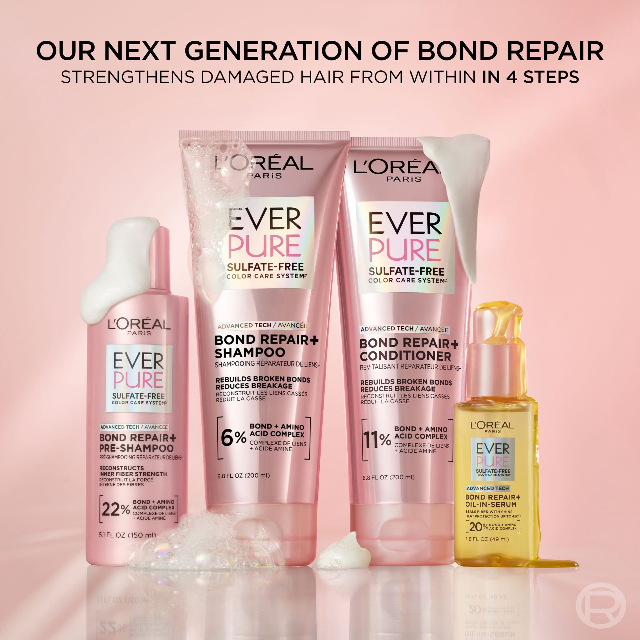 L'Oreal Paris EverPure Bond Repair Oil-in-Serum Hair Repair for Strength and Shine, 1.6 fl oz